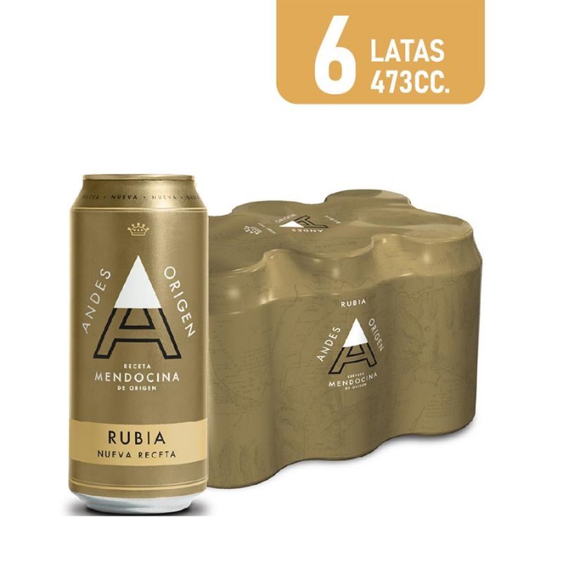 Andes Lager Beer - Sixpack, 473 ml Each Can