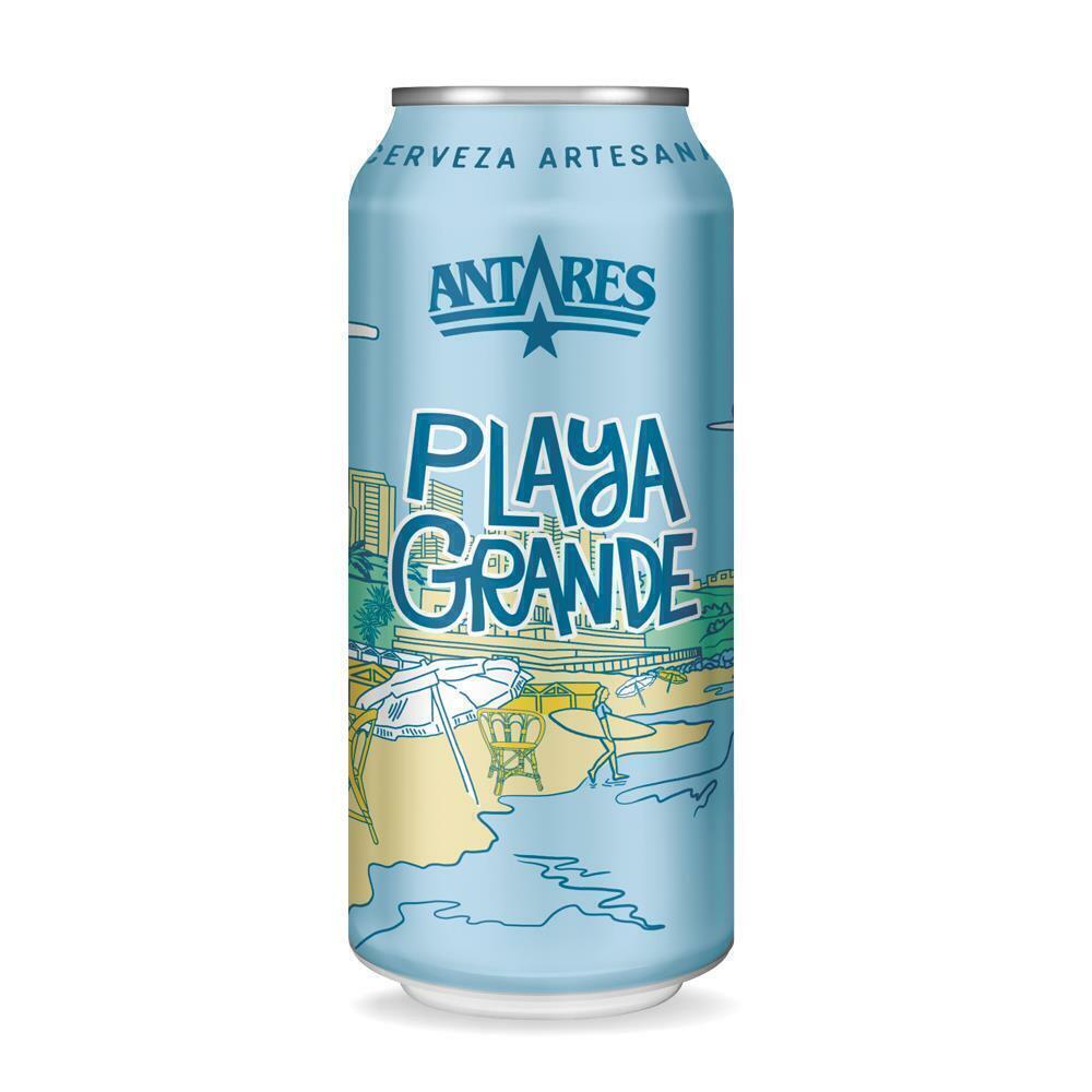 Cerveza Artesanal Antares Playa Grande Citrusy Golden, 473 ml