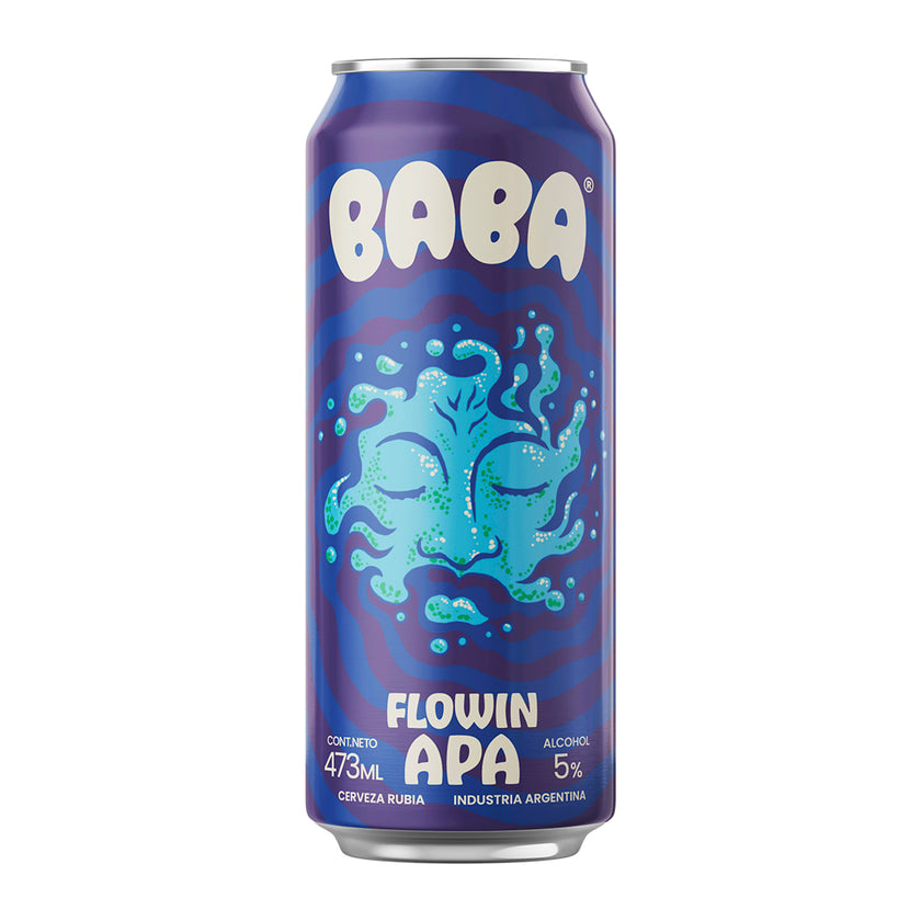 BABA Flowin APA Lager Beer, 473 ml