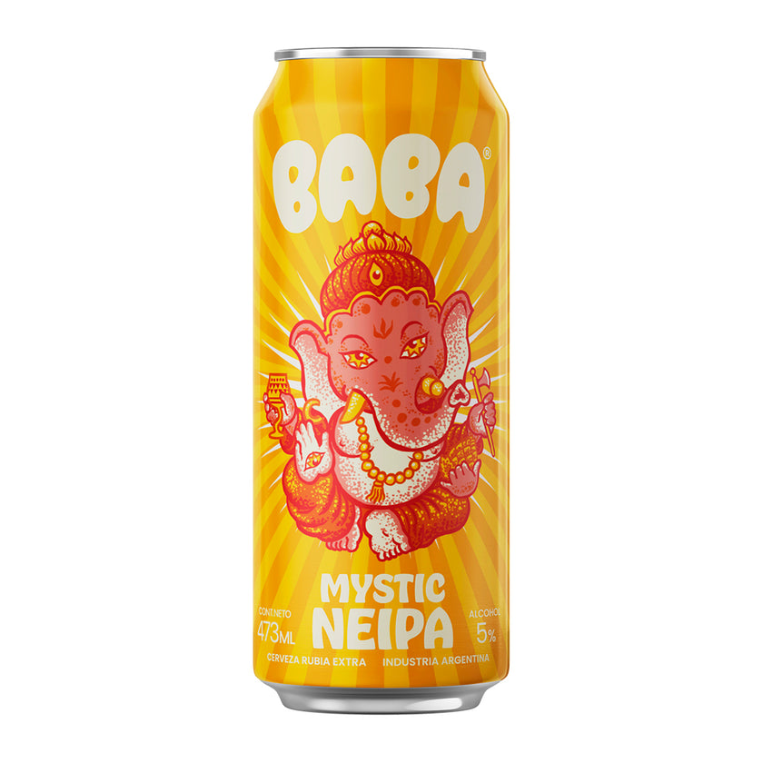 BABA Mystic Neipa Lager Beer, 473 ml