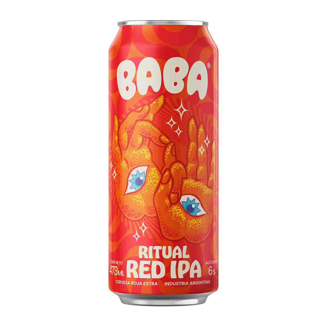 BABA Ritual Red IPA Beer, 473 ml