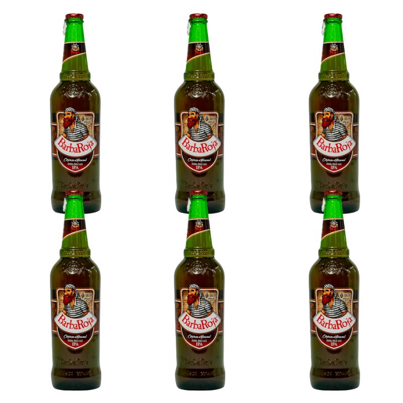 Barba Roja IPA Craft Beer - Sixpack, 625 ml Each Bottle
