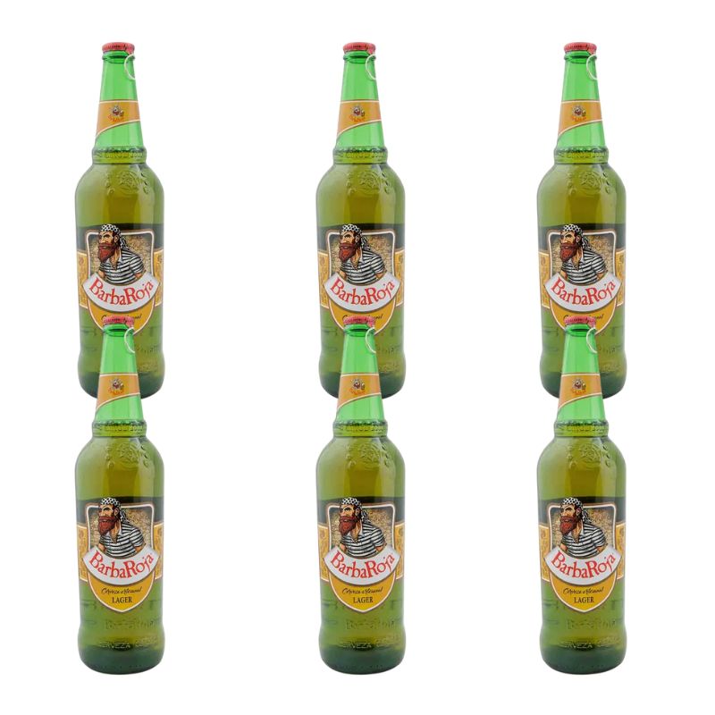 Barba Roja Lager Craft Beer - Sixpack, 625 ml Each Bottle