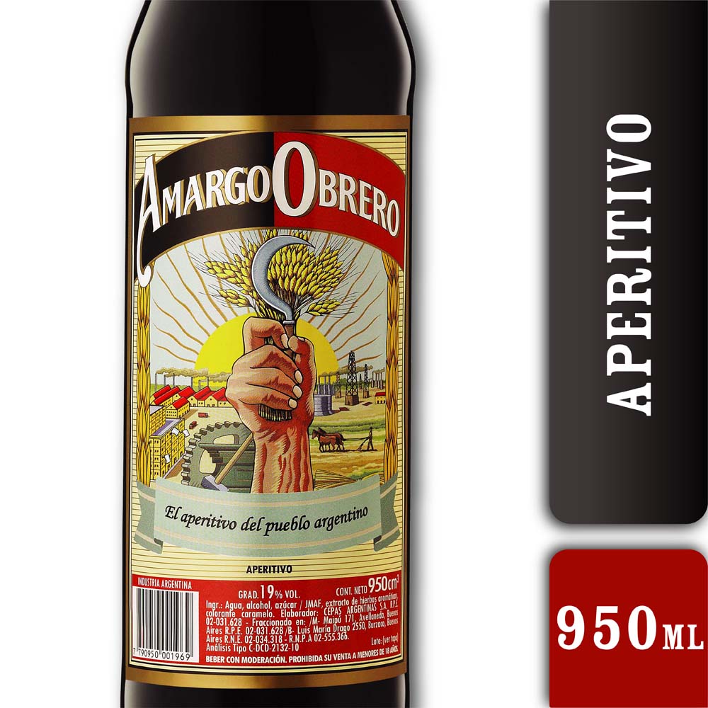 Amargo Obrero Bitter Aperitif, 950 ml