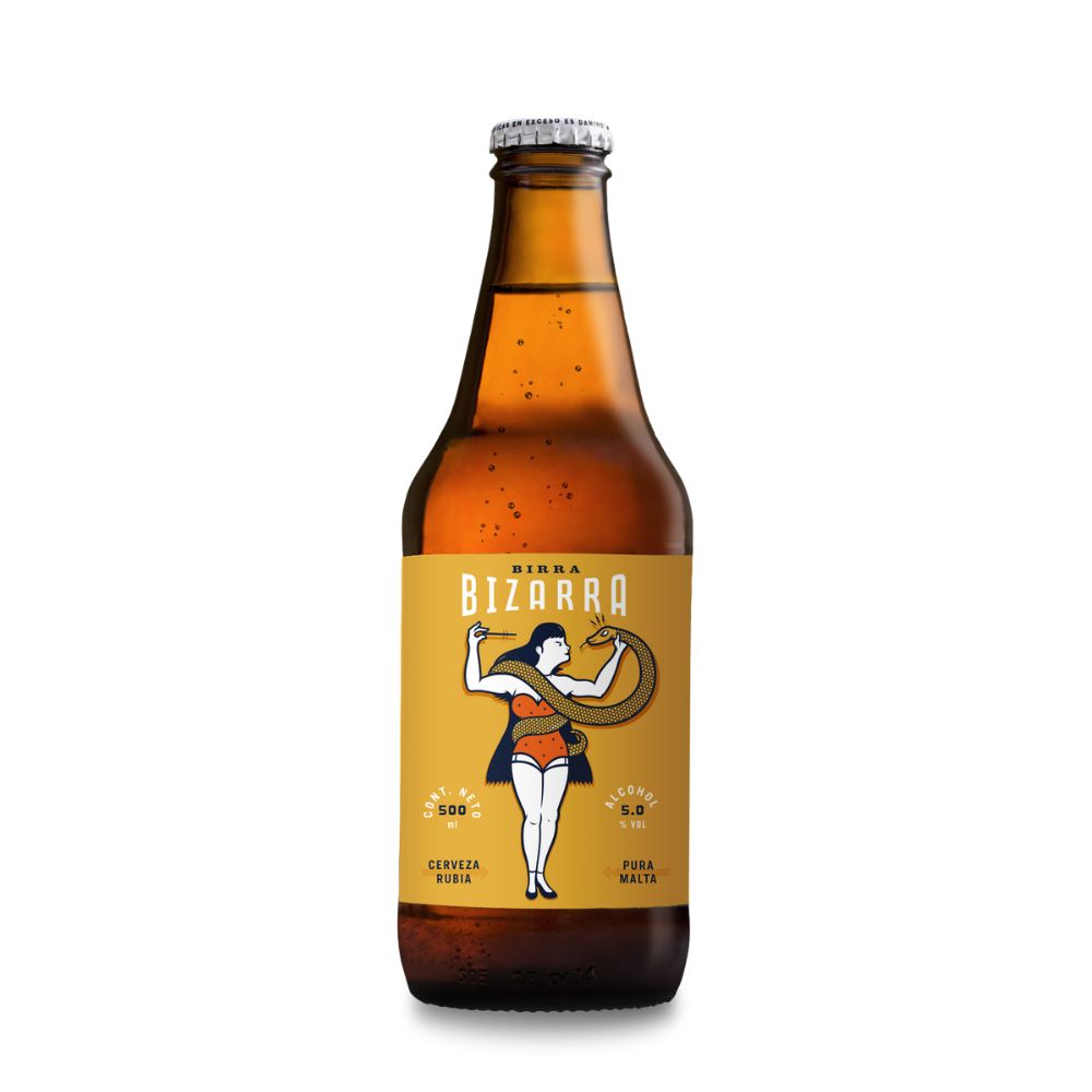 Bizarra Artesanal Blonde Ale Beer, 500 ml