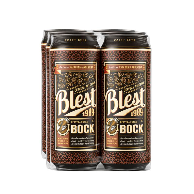 Blest Bock Craft Beer - Sixpack, 473 ml Each Can