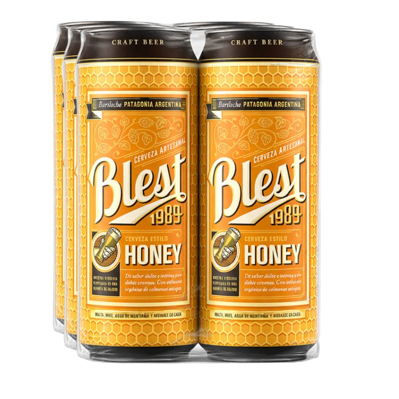 Blest Honey Craft Beer - Sixpack, 473 ml Each Can