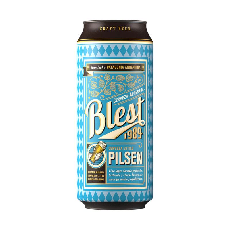 Blest Pilsen Craft Beer - Sixpack, 473 ml Each Can