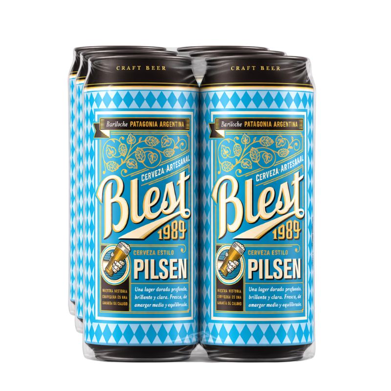 Blest Pilsen Craft Beer - Sixpack, 473 ml Each Can