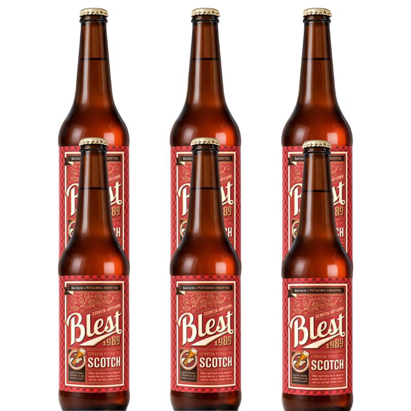 Blest Scotch Craft Beer - Sixpack, 355 ml Each Bottle