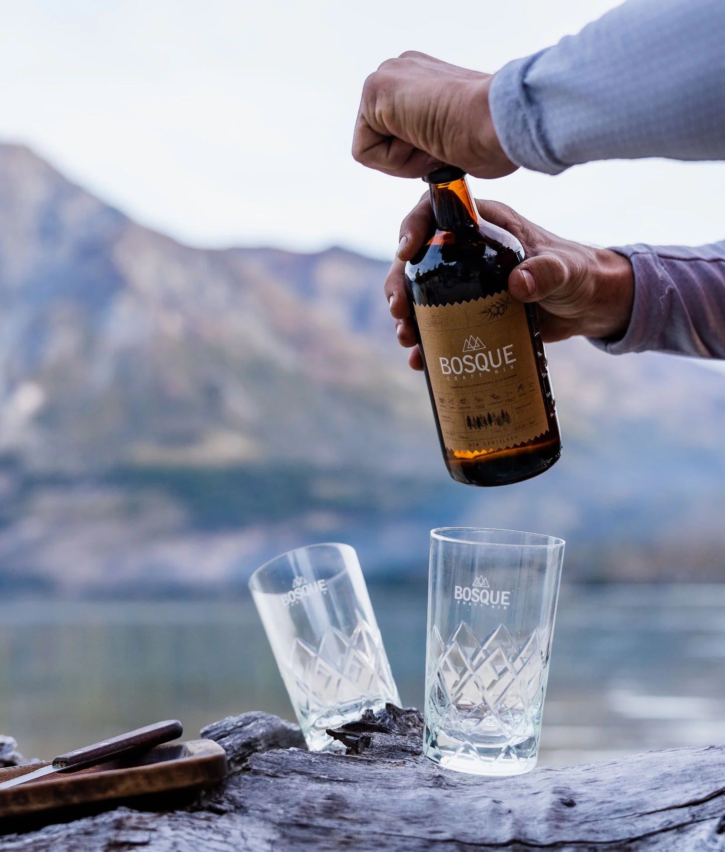 Bosque Hand-Carved  Glass Tumbler