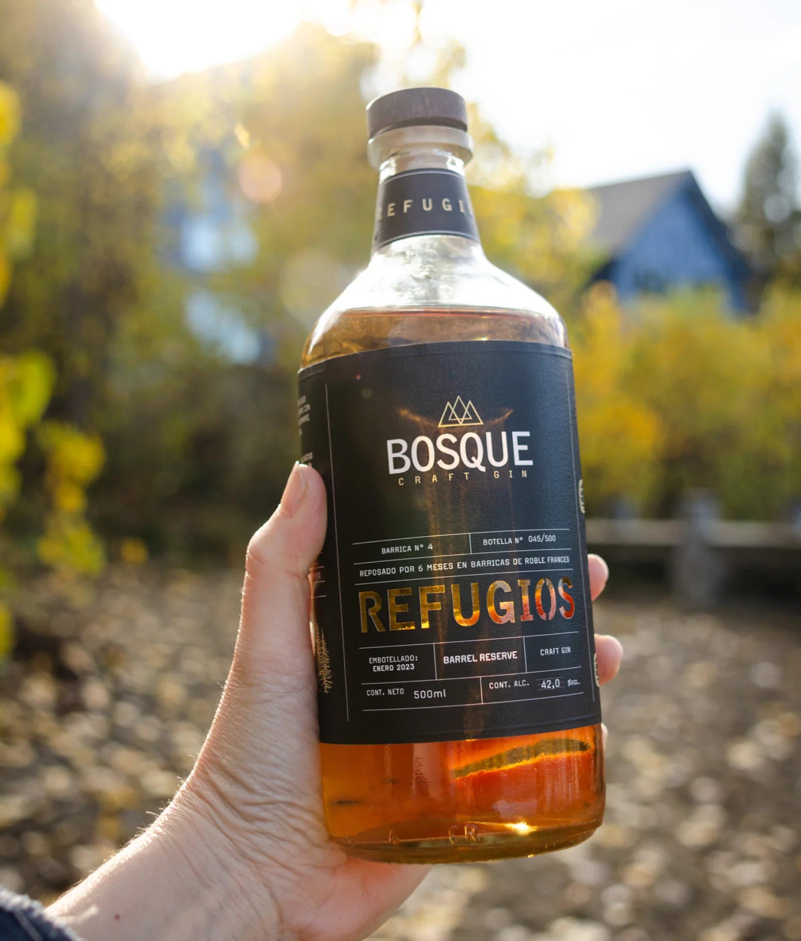 Bosque Refugios Barrel Reserve Craft Gin, 500 ml