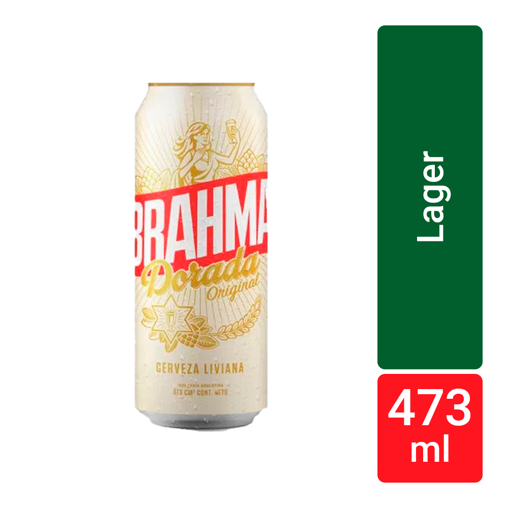 Brahma Lager Dorada Beer, 473 ml