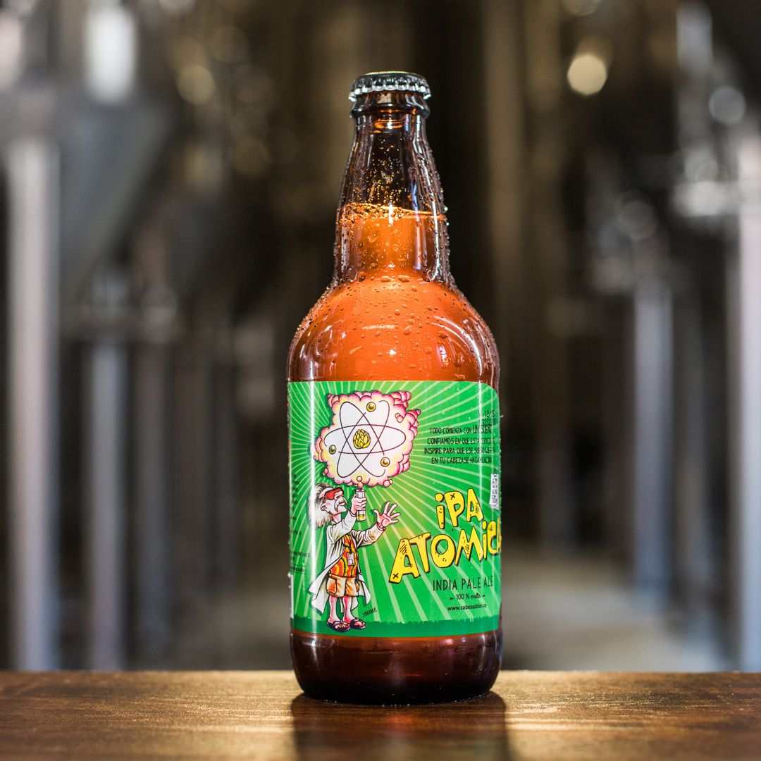 Cabesas Bier Artesanal IPA Atómica Beer, 500 ml