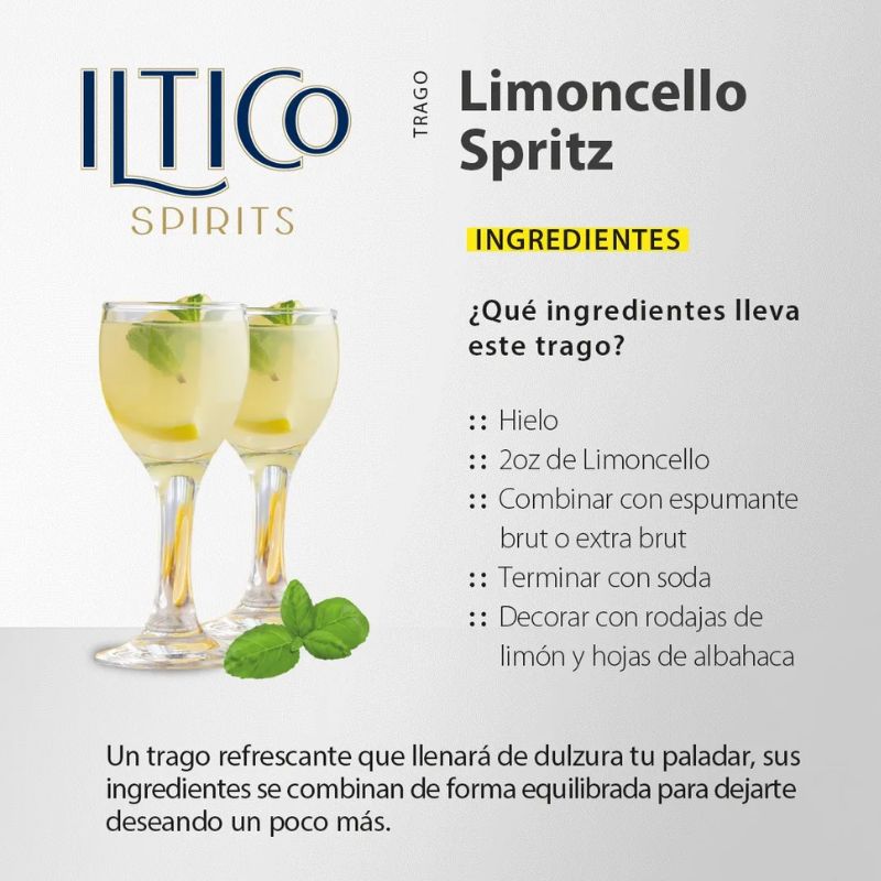 Iltico Limoncello Traditional Fine Lemon Liquor,  750 ml