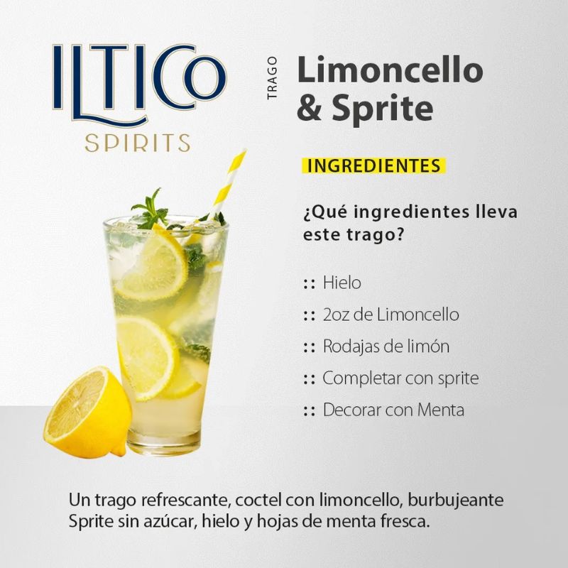 Iltico Limoncello Traditional Fine Lemon Liquor,  750 ml