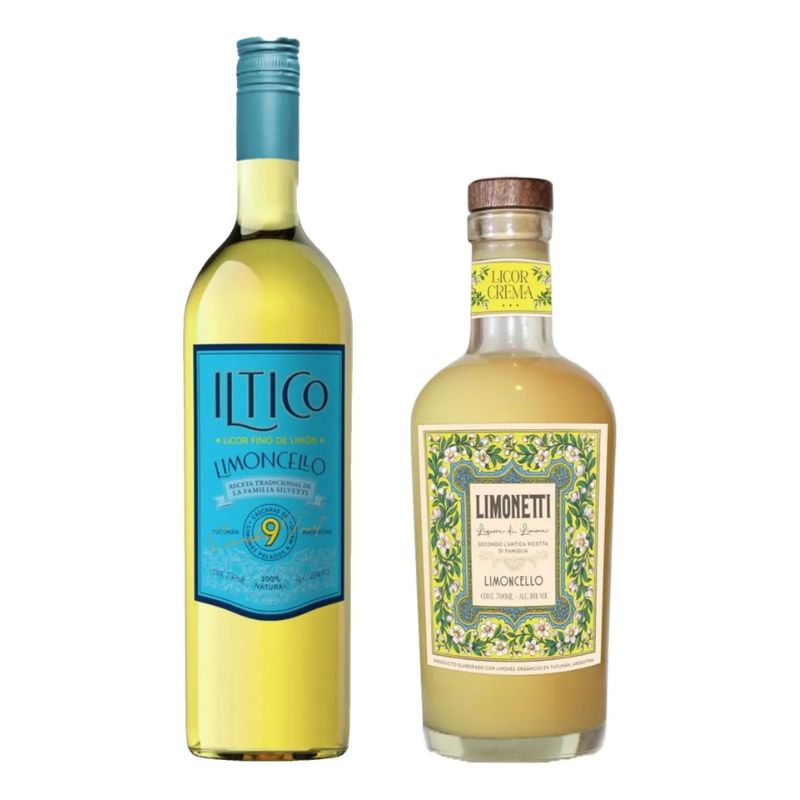 Iltico Pack Limoncello 750 ml + Limonetti Lemon Cream Liquor 700 ml