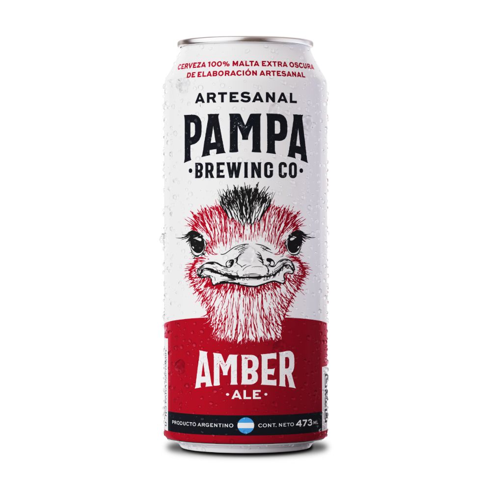 Pampa Brewing CO Amber ALE Craft Beer, 473 ml