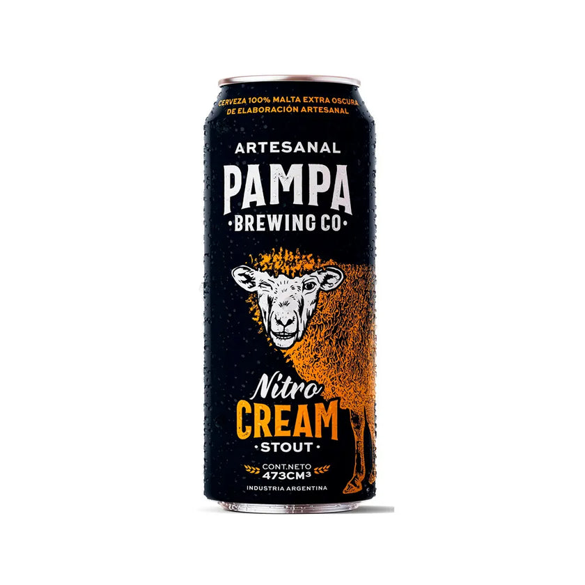 Pampa Brewing CO Nitro Cream Stout Craft Beer, 473 ml