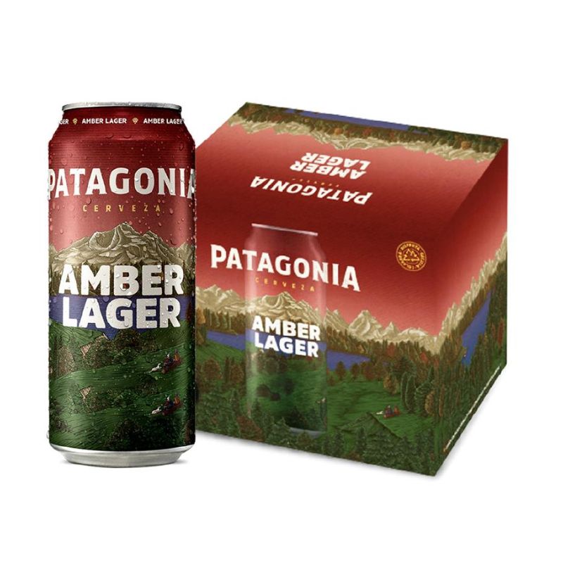 Patagonia Amber Lager Caramel Malts Beer - Sixpack, 473 ml Each Can