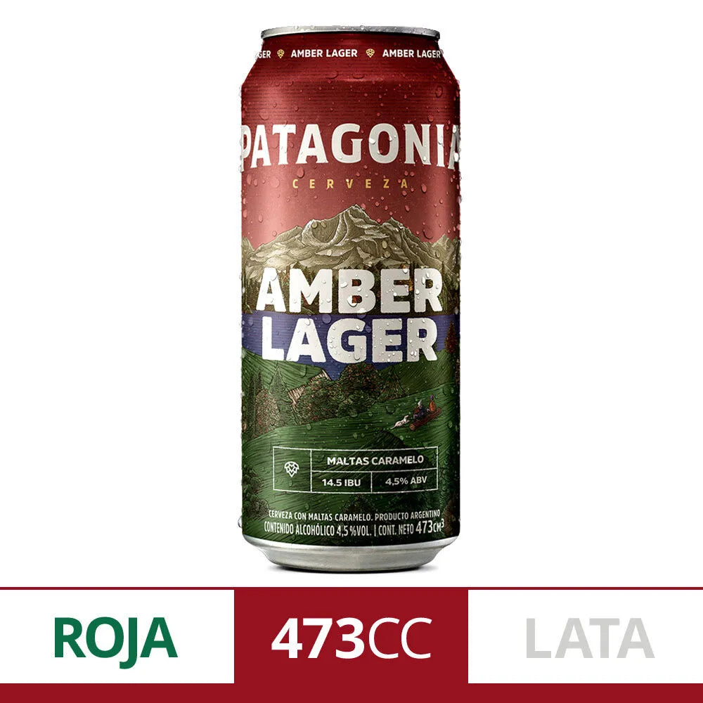 Patagonia Amber Lager Caramel Malts Beer, 473 ml