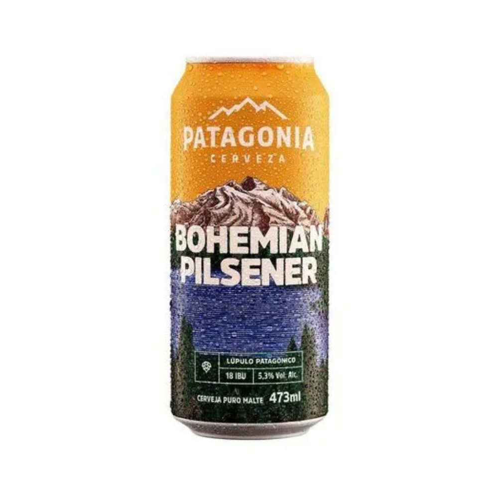 Cerveza Patagonia Bohemian Pilsener con lúpulos patagónicos, 473 ml