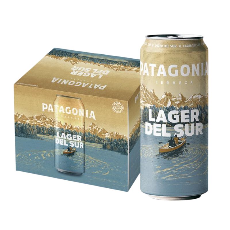 Patagonia Lager Del Sur Blonde Beer - Sixpack, 473 ml Each Can