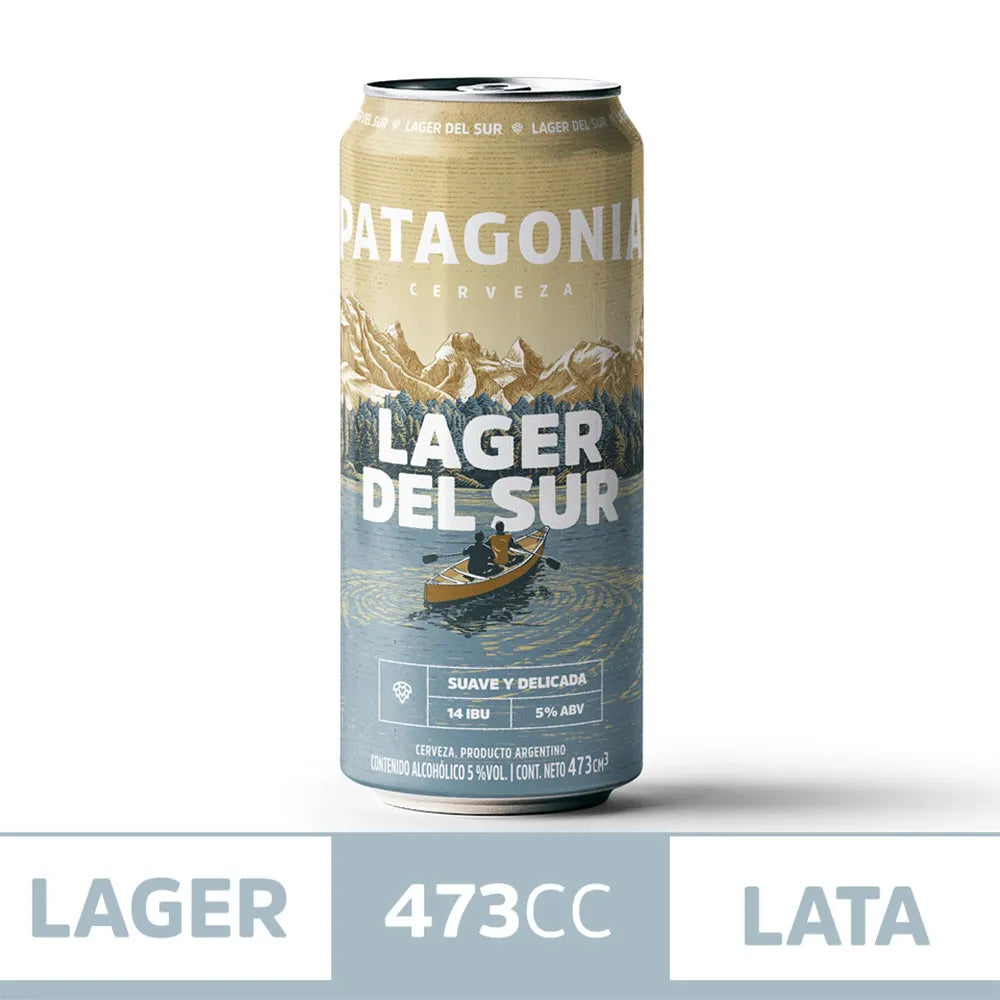 Patagonia Lager Del Sur Blonde Beer, 473 ml