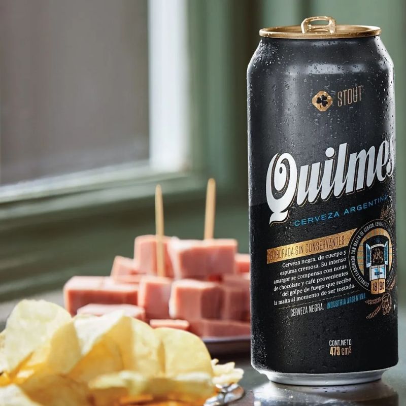 Quilmes Stout Beer - Sixpack, 473 ml Each Can