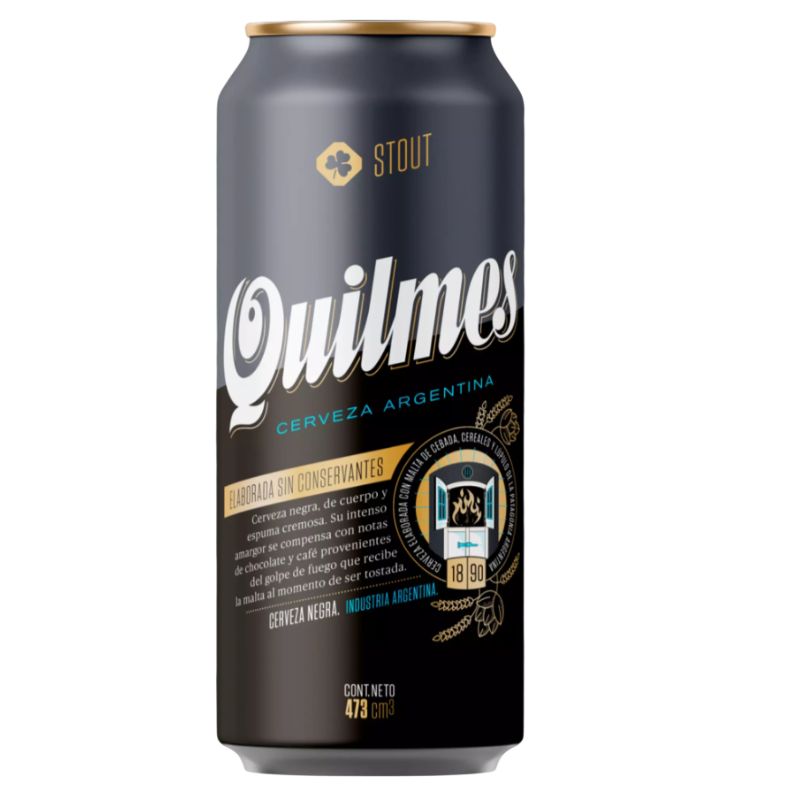 Quilmes Stout Beer - Sixpack, 473 ml Each Can