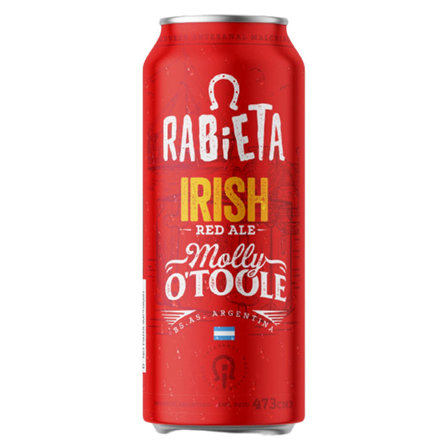 Rabieta Irish Red Ale Cerveza Artesanal Molly O'Toole, 473 ml