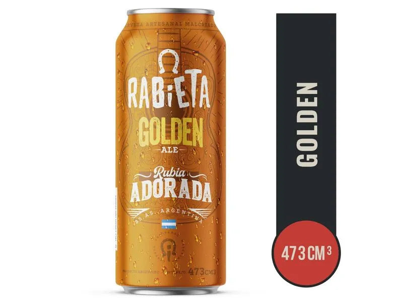 Cerveza artesanal Rabieta Adored Golden Ale, 473 ml