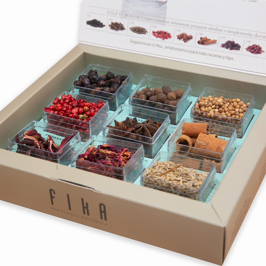 Fika Premium Botanical Cocktail Kit – Luxurious Gift Set with 9 Handpicked Spices for Exquisite Cocktails