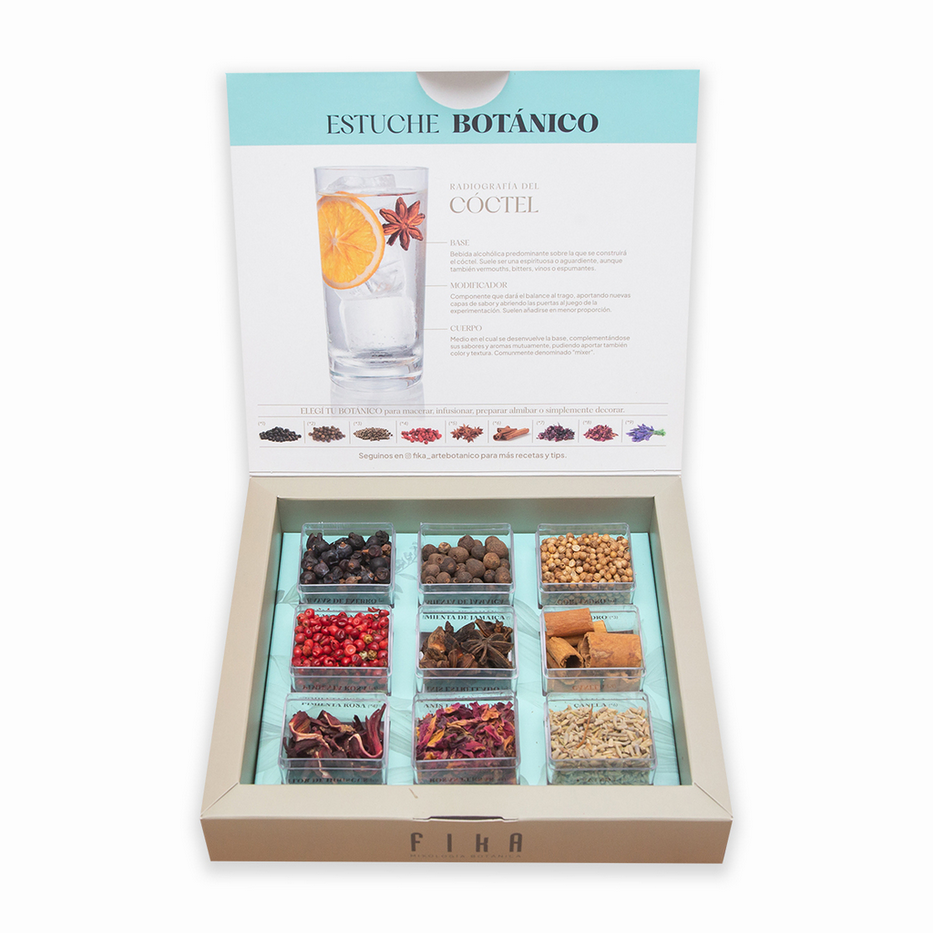 Fika Premium Botanical Cocktail Kit – Luxurious Gift Set with 9 Handpicked Spices for Exquisite Cocktails