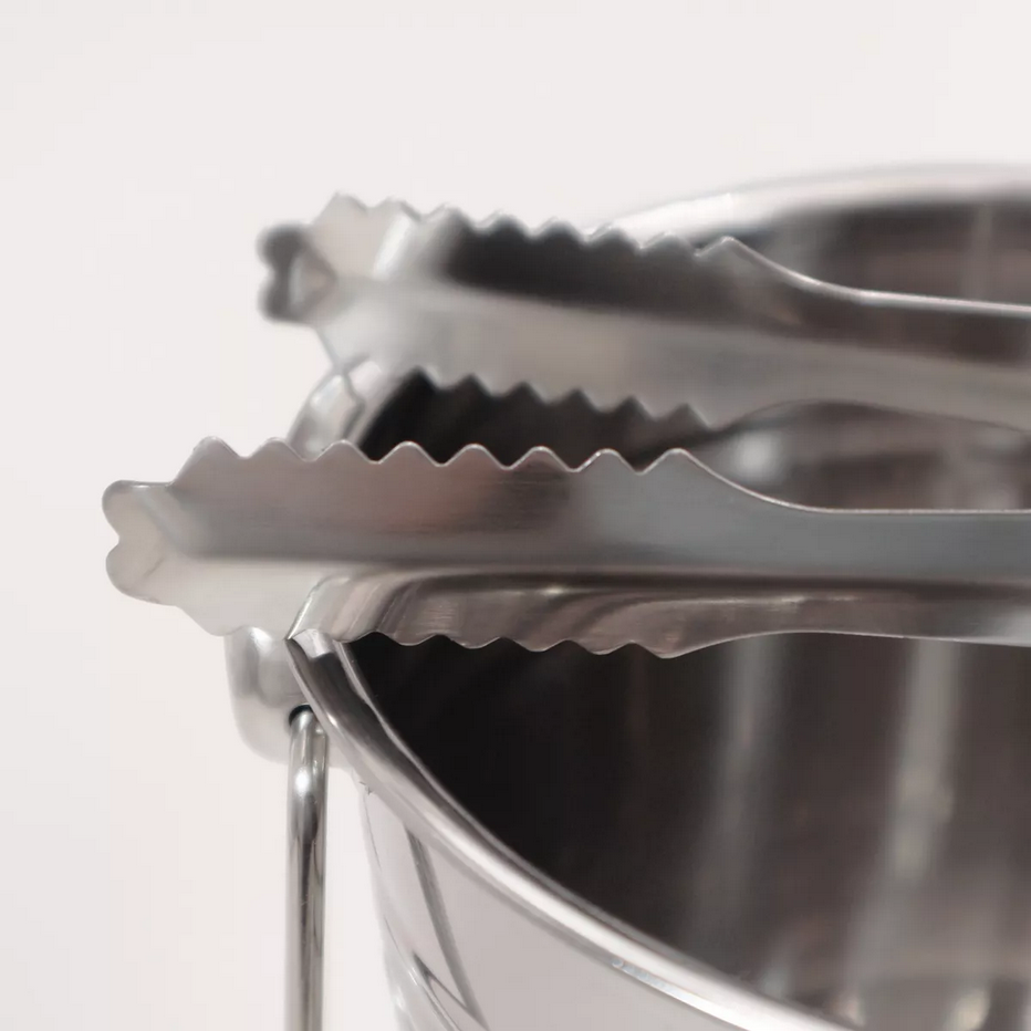 Patagonia Home Stainless Steel Ice Bucket with Tongs – 1.5L Elegant and Practical Bar Accessory for Entertaining