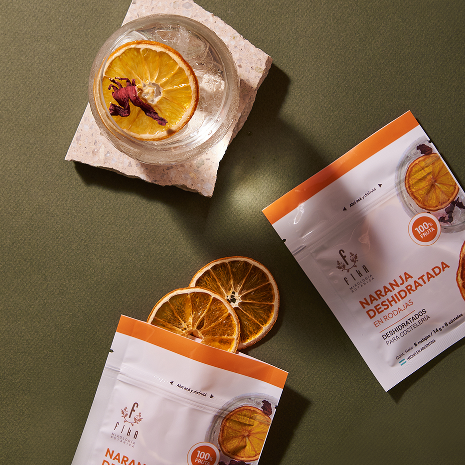 Fika Dried Orange Slices – A Zesty Touch for Your Cocktails, 14 g / 0.49 oz pouch