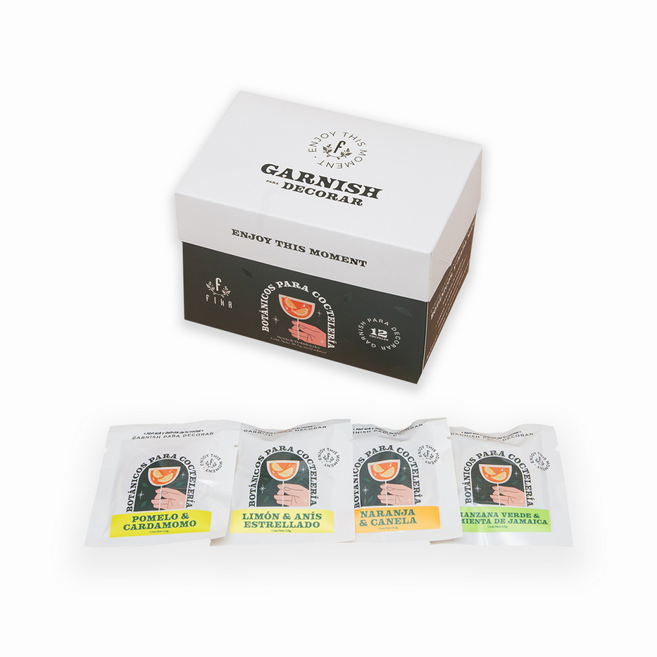 Fika Premium Cocktail Garnish Set – 12 Sachets for Elevated Drink Presentation