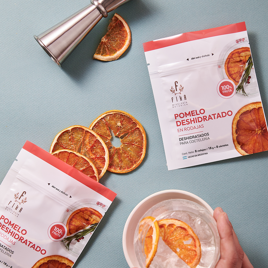 Fika Dehydrated Grapefruit Slices – Elevate Your Drinks with Premium Citrus Garnishes, 18 g / 0.63 oz pouch