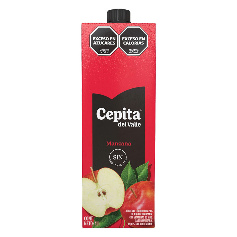 Cepita del Valle Apple Flavor Juice - Alcohol Free, 1 l