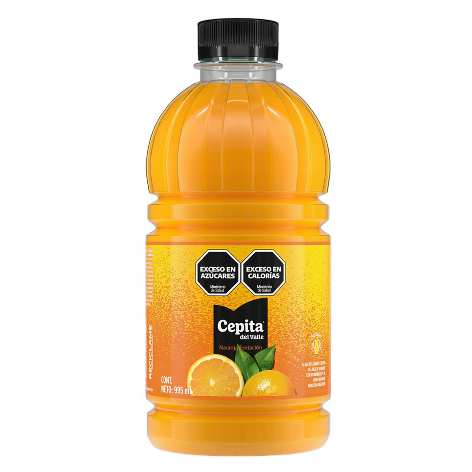 Cepita del Valle Temptation Orange Flavor Juice in Bottle - Alcohol Free, 995 ml