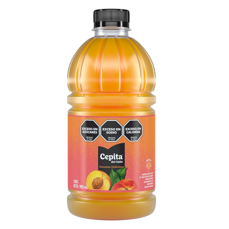 Cepita del Valle Delicious Peach Flavor Juice in Bottle - Alcohol Free, 995 ml