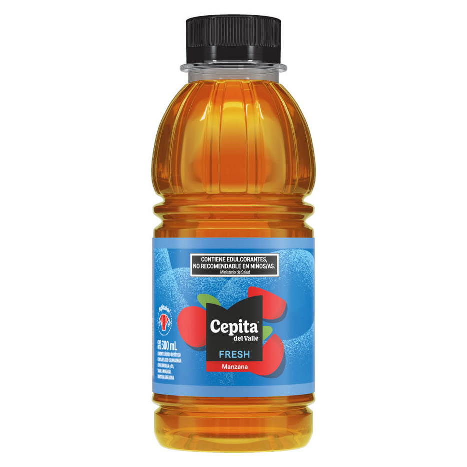 Cepita del Valle Fresh Apple Flavor Juice Plastic Bottle - Alcohol Free, 300 ml