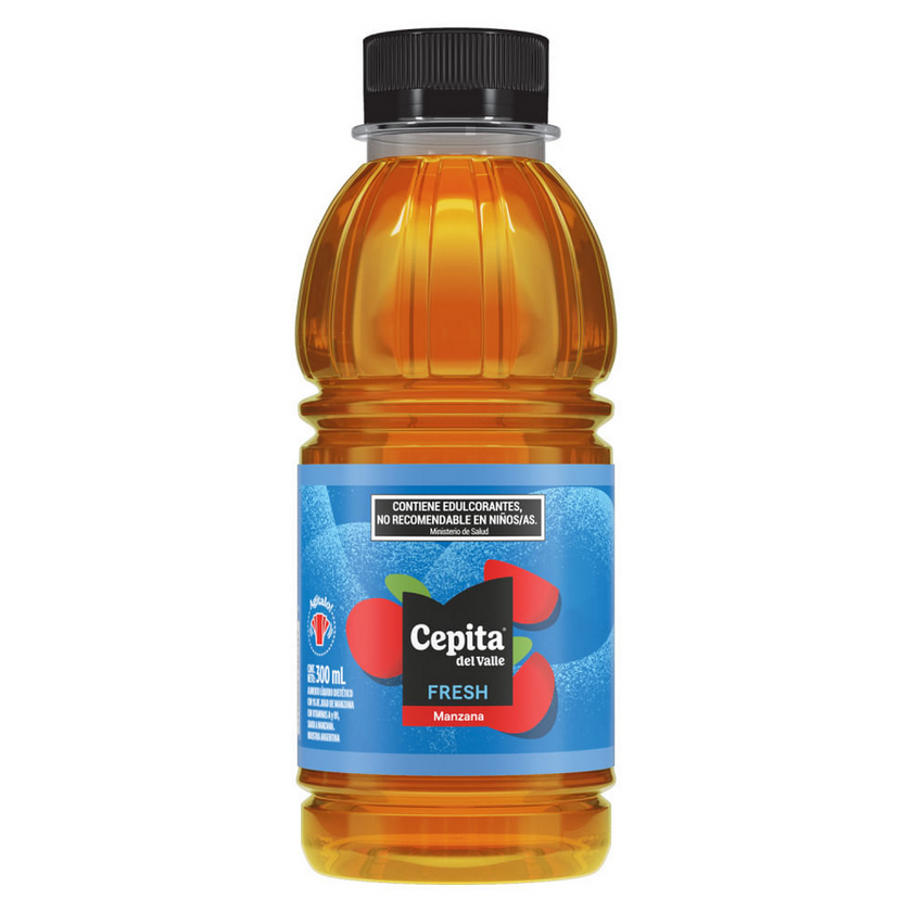 Cepita del Valle Fresh Apple Flavor Juice Plastic Bottle - Alcohol Free, 300 ml