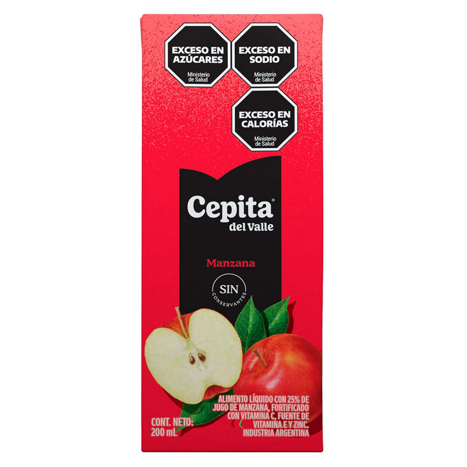 Cepita del Valle Apple Flavor Juice - Alcohol Free, 200 ml