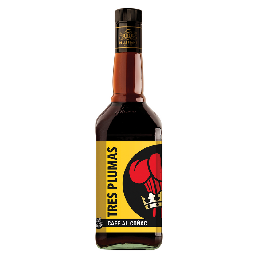 Tres Plumas Cognac Coffee Liquor, 750 ml