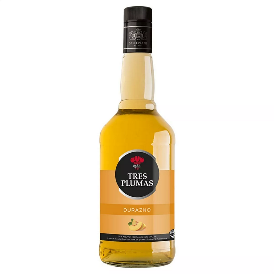 Tres Plumas Peach Fruit Liquor, 700 ml