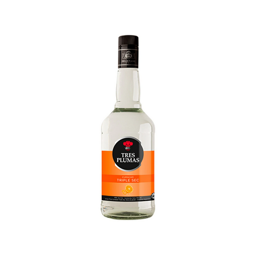 Tres Plumas Curaçao Triple Sec Fine Orange Liquor, 700 ml