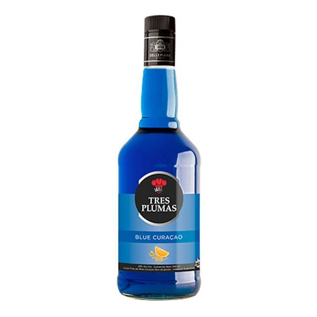 Tres Plumas Triple Sec Blue Curaçao Liquor, 700 ml