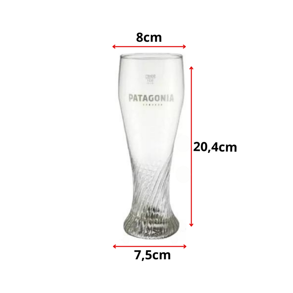 Patagonia Riegsee Beer Glass Set – Sophisticated 500 ml Curved Design