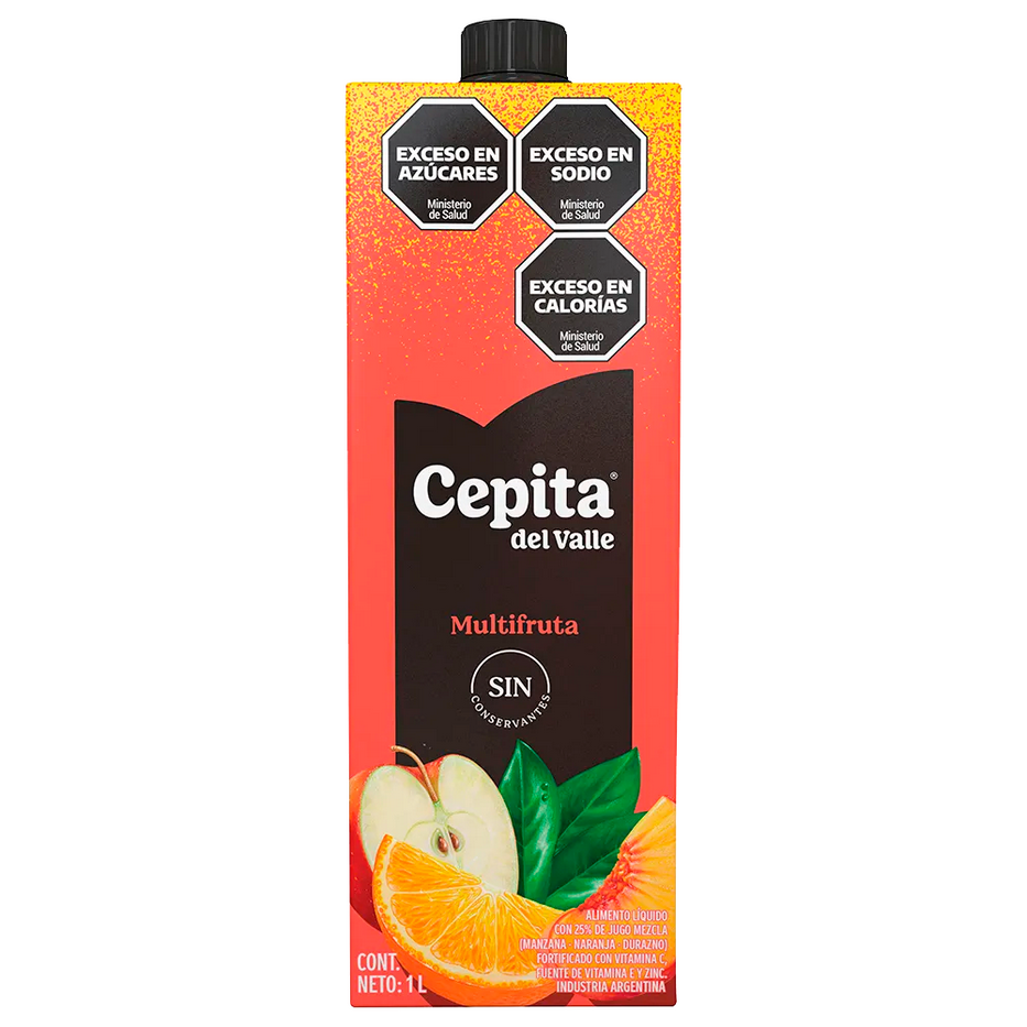 Cepita del Valle Multifruit Flavor Juice - Alcohol Free, 1 l